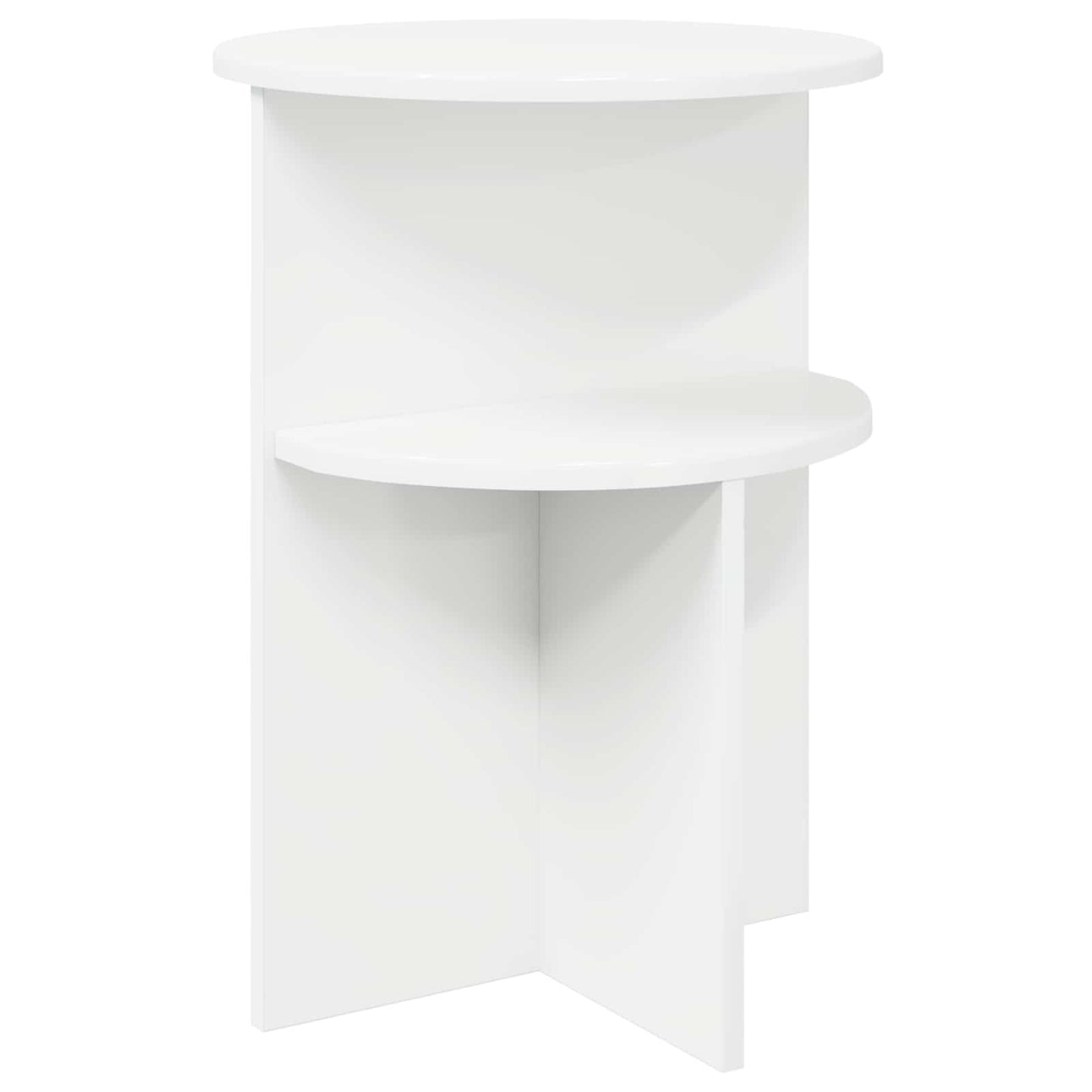 White Side Table Storage Round 39.5cm | HomeAndLiving