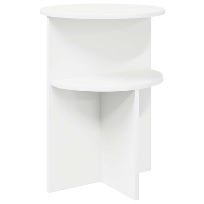White Side Table Storage Round 39.5cm | HomeAndLiving