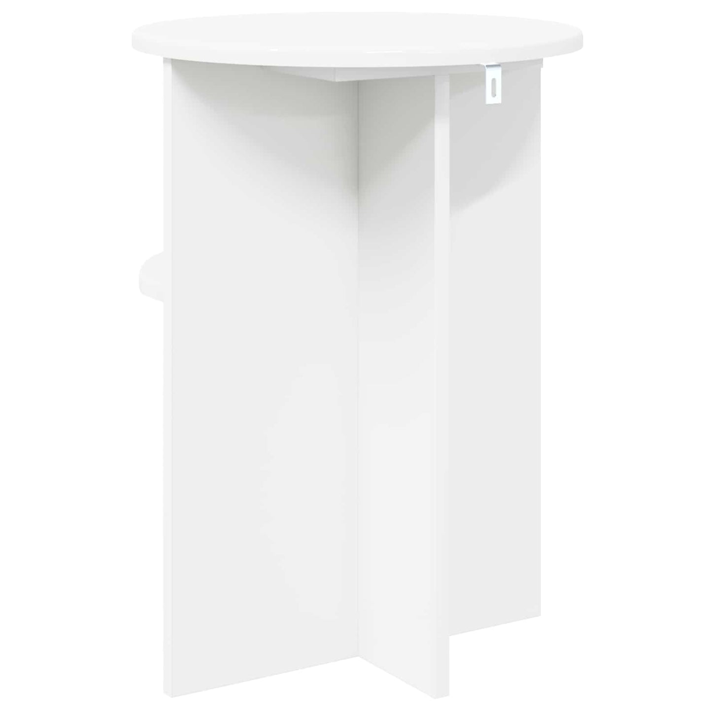 White Side Table Storage Round 39.5cm | HomeAndLiving