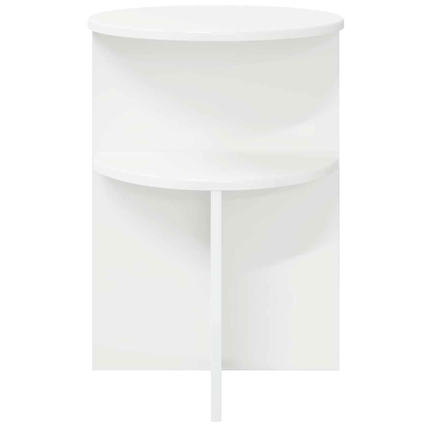 White Side Table Storage Round 39.5cm | HomeAndLiving