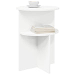 White Side Table Storage Round 39.5cm | HomeAndLiving