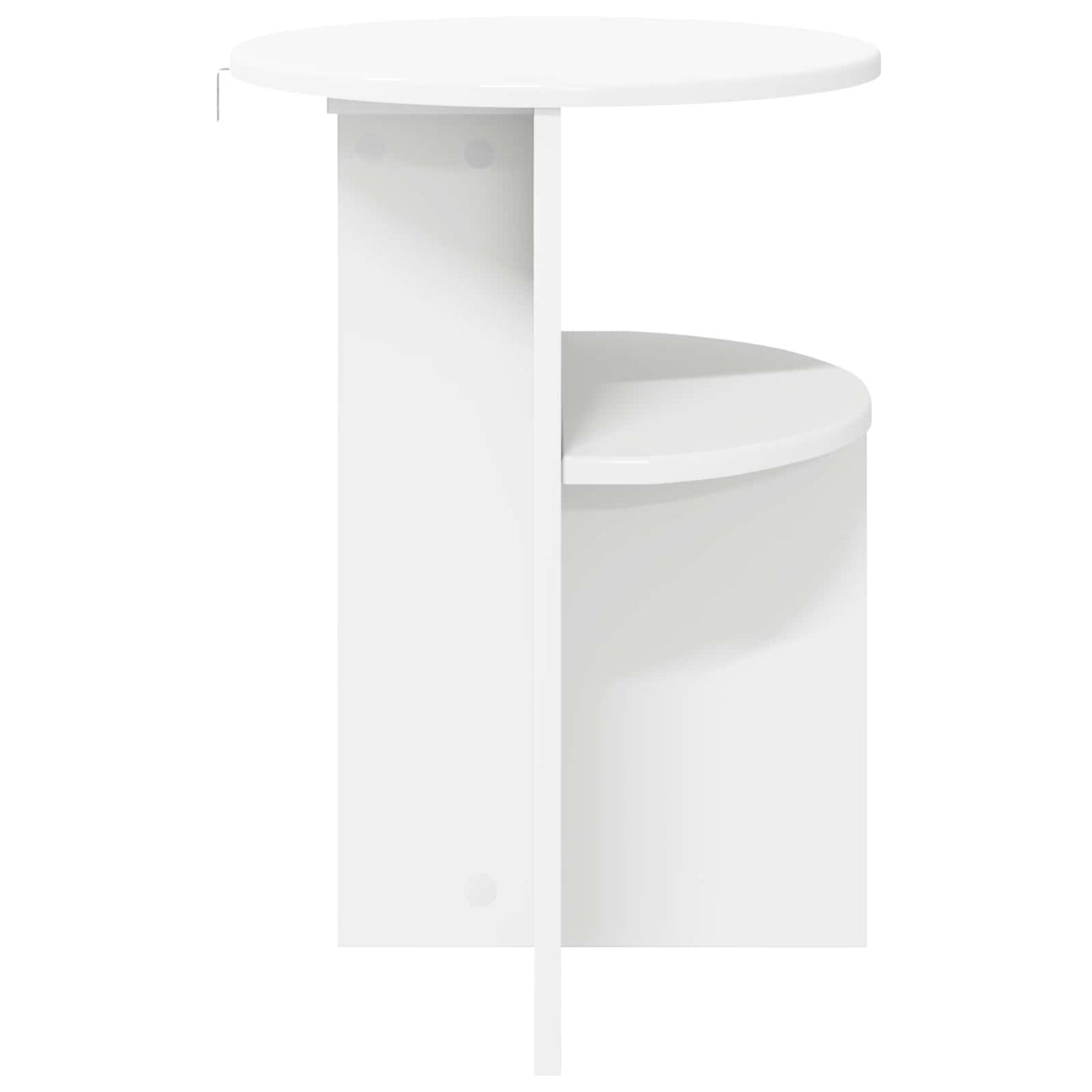 White Side Table Storage Round 39.5cm | HomeAndLiving