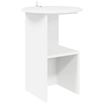 White Side Table Round Engineered Wood | HomeAndLiving