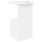 White Side Table Round Engineered Wood | HomeAndLiving