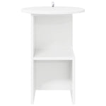 White Side Table Round Engineered Wood | HomeAndLiving
