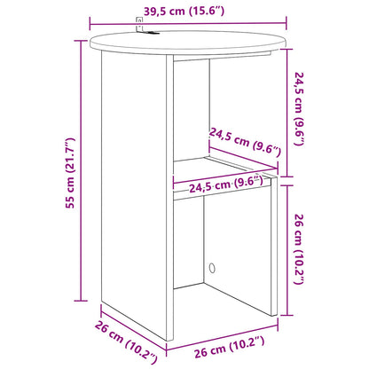 White Side Table Round Engineered Wood | HomeAndLiving