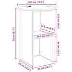 White Side Table Round Engineered Wood | HomeAndLiving