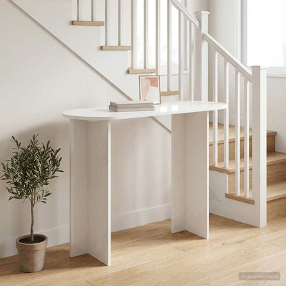 White Console Table Engineered Wood 100cm | HomeAndLiving