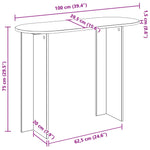 White Console Table Engineered Wood 100cm | HomeAndLiving