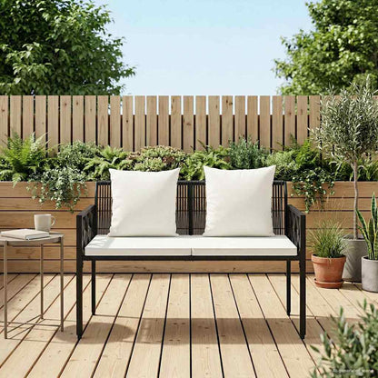 2-Seater Poly Rattan Outdoor Bench | HomeAndLiving - 3