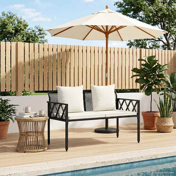  2-Seater Poly Rattan Outdoor Bench | HomeAndLiving
