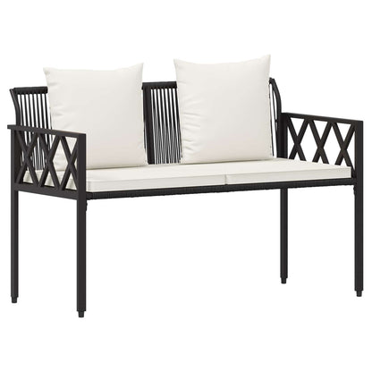 2-Seater Poly Rattan Outdoor Bench | HomeAndLiving - 2