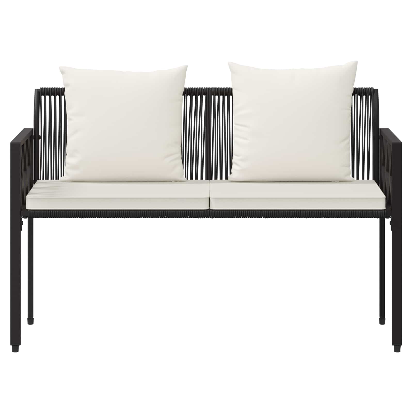 2-Seater Poly Rattan Outdoor Bench | HomeAndLiving - 5