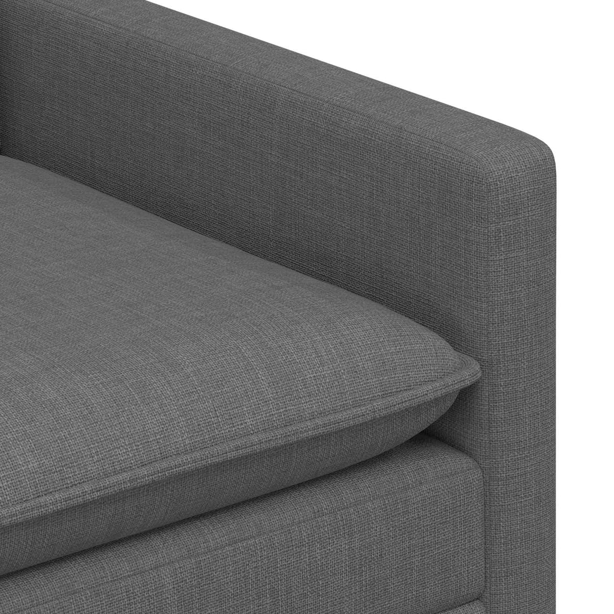 Grey Fabric Sofa Set 2 Piece 196x81x87.5cm