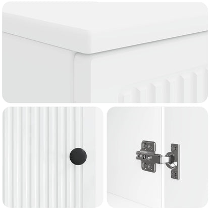 Bathroom Cabinet Set White Engineered Wood 59.5x31.5x59cm