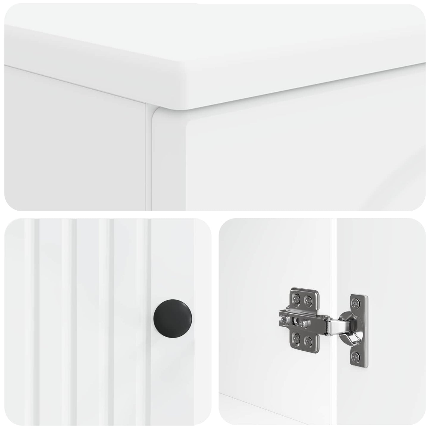 Bathroom Cabinet Set White Engineered 59.5x31.5x59cm