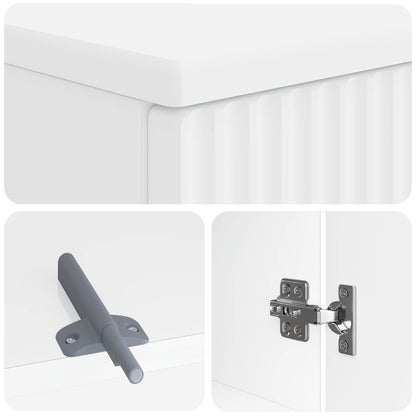 Bathroom Cabinet White Engineered Wood 59.5x31.5x59cm