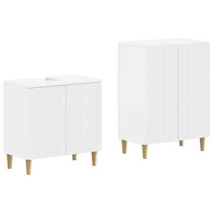 Bathroom Cabinet White Engineered Wood 59.5x31.5x59cm