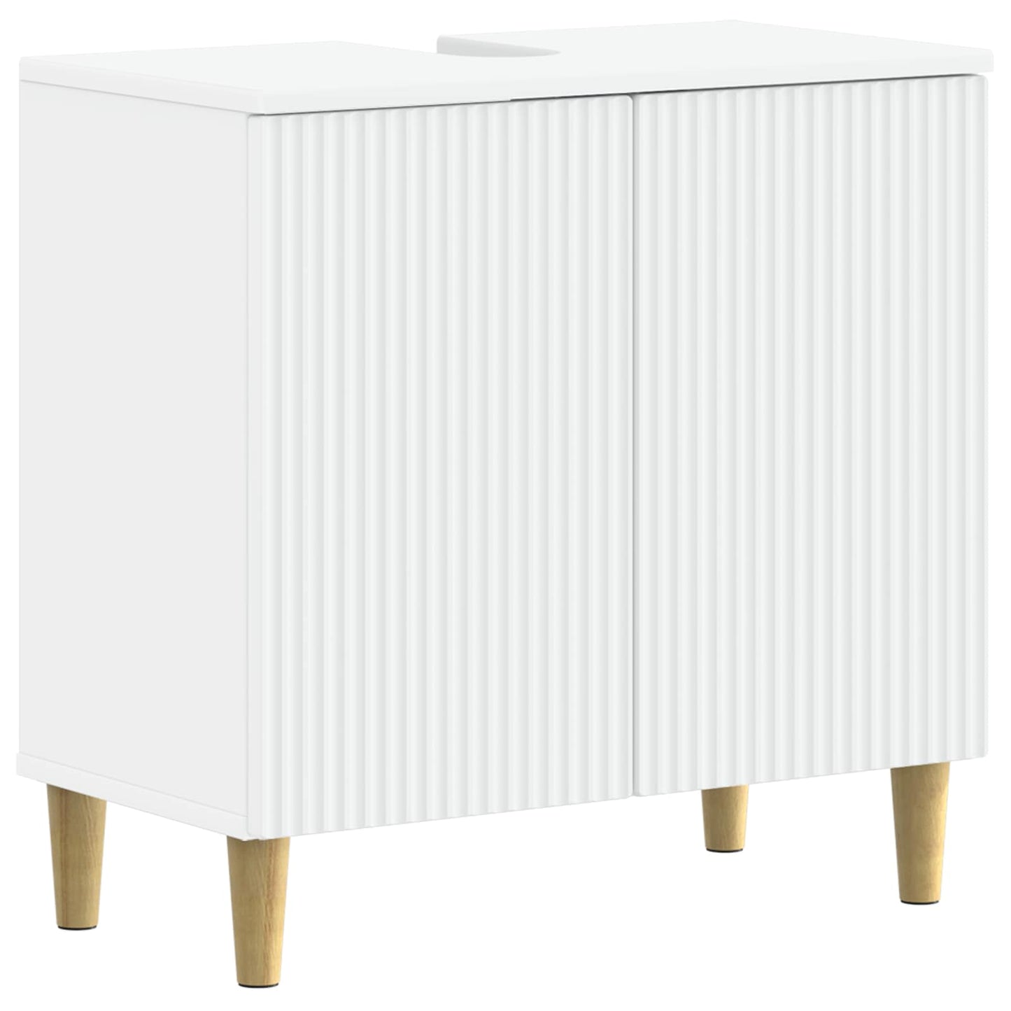 Bathroom Cabinet White Engineered Wood 59.5x31.5x59cm