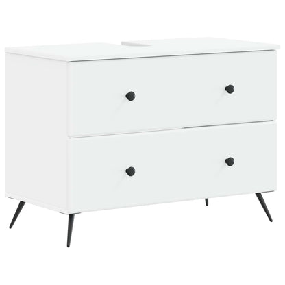 Bathroom Cabinet Set White Wood 30x31x80cm