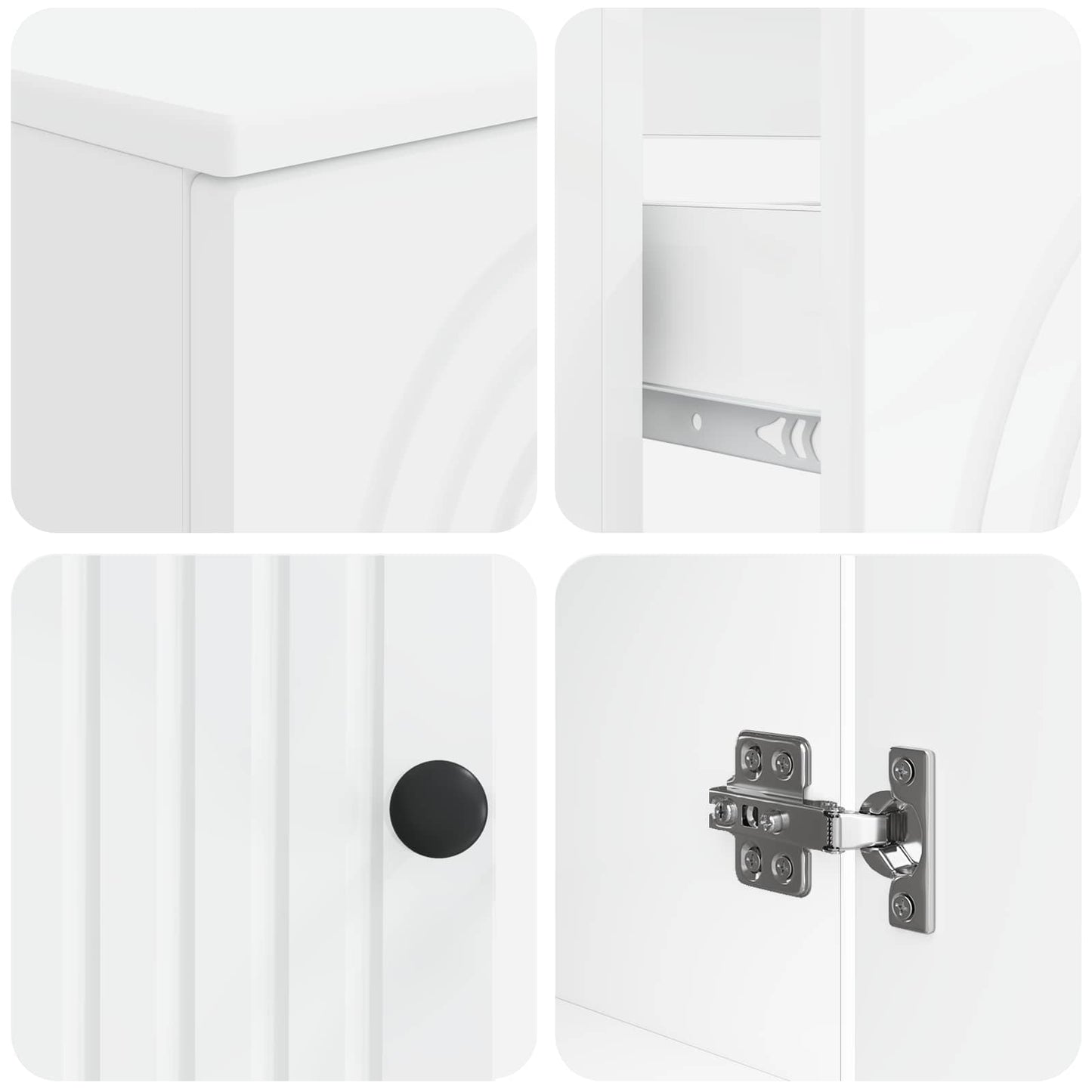 Bathroom Cabinet Set Engineered Wood 30x31x190cm