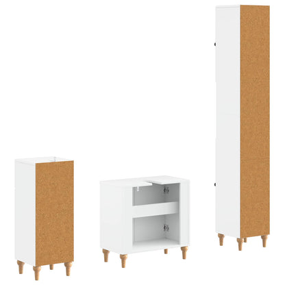 Bathroom Cabinet Set Engineered Wood 30x31x190cm