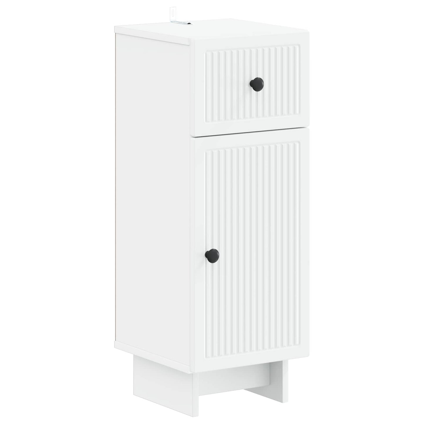 Bathroom Cabinet Set White Engineered Wood 30x31x190cm