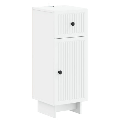 Bathroom Cabinet Set White Engineered Wood 30x31x190cm