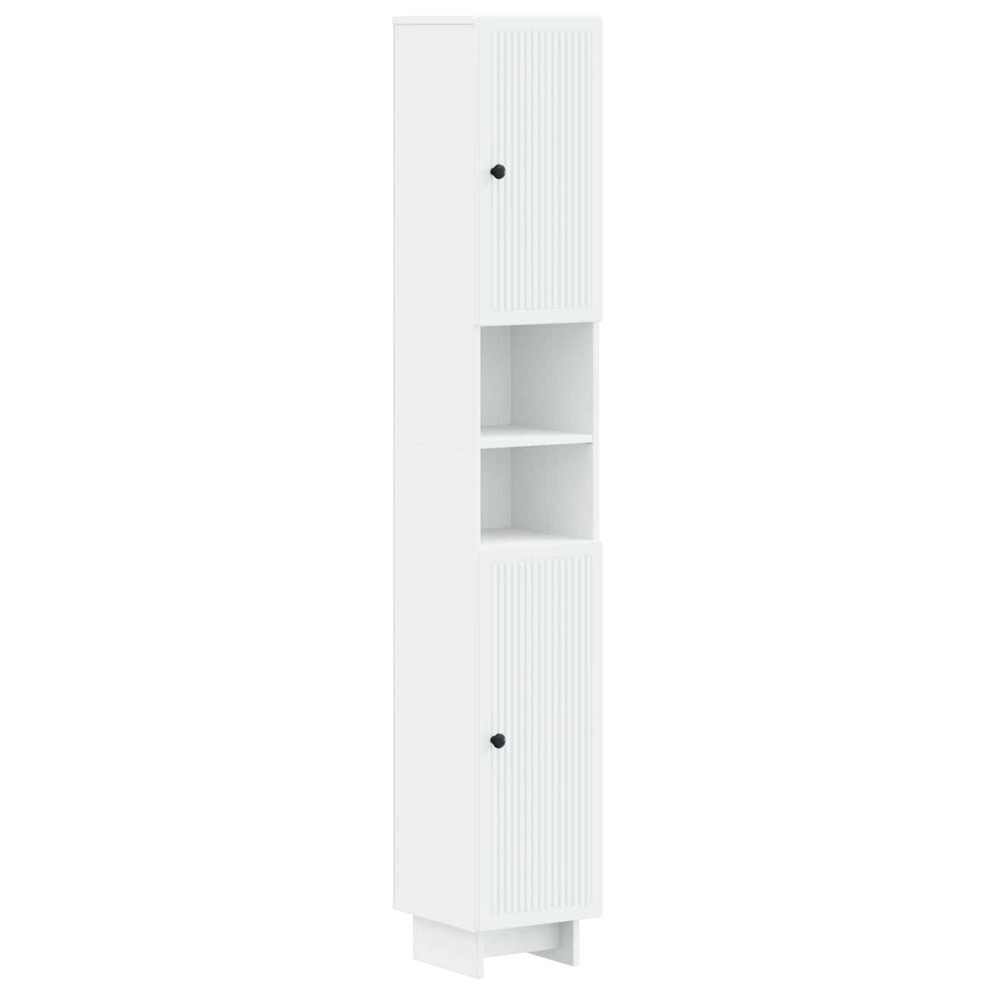 Bathroom Cabinet Set White Engineered Wood 30x31x190cm