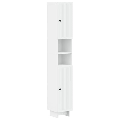 Bathroom Cabinet Set White Engineered Wood 30x31x190cm