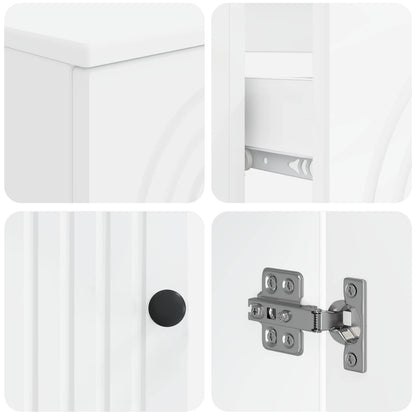 Bathroom Cabinet Set White Engineered 30x31x190cm