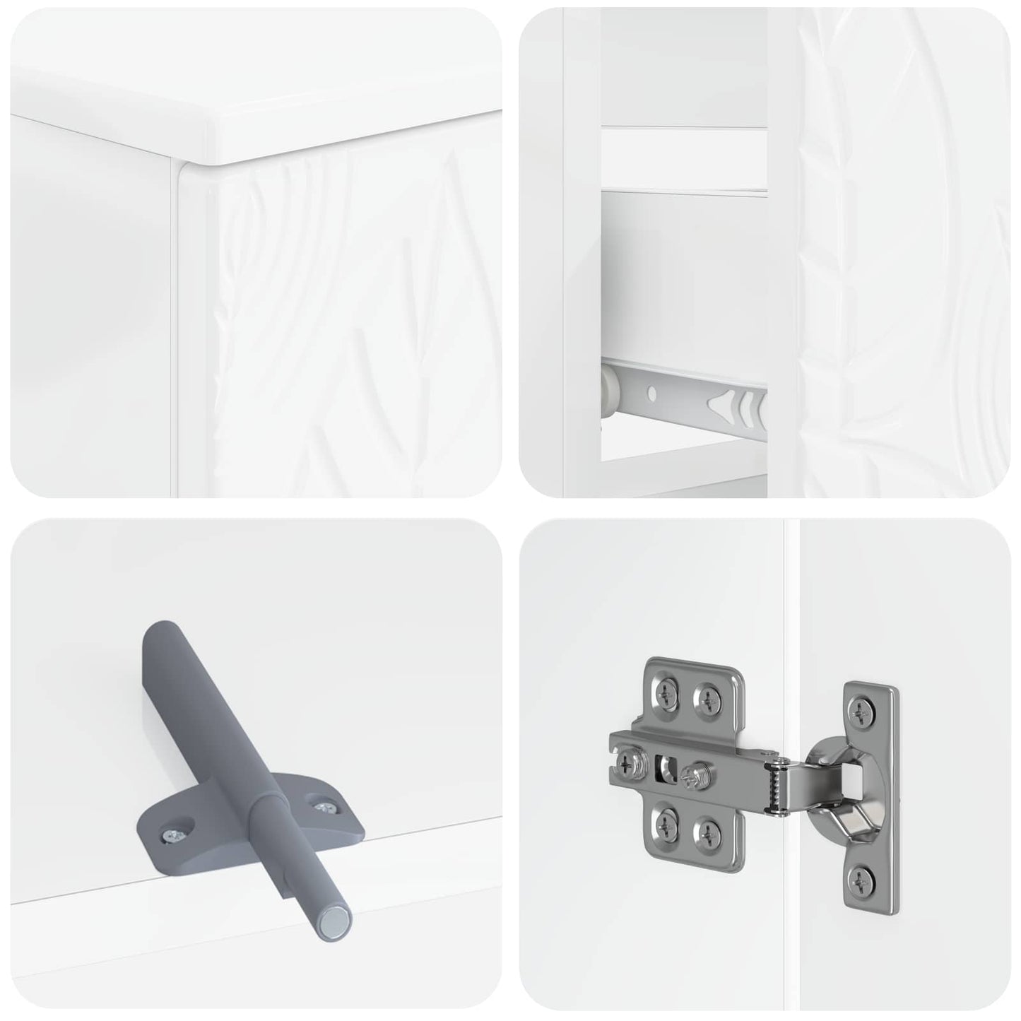 Bathroom Cabinet White Engineered Wood 30x31x190cm