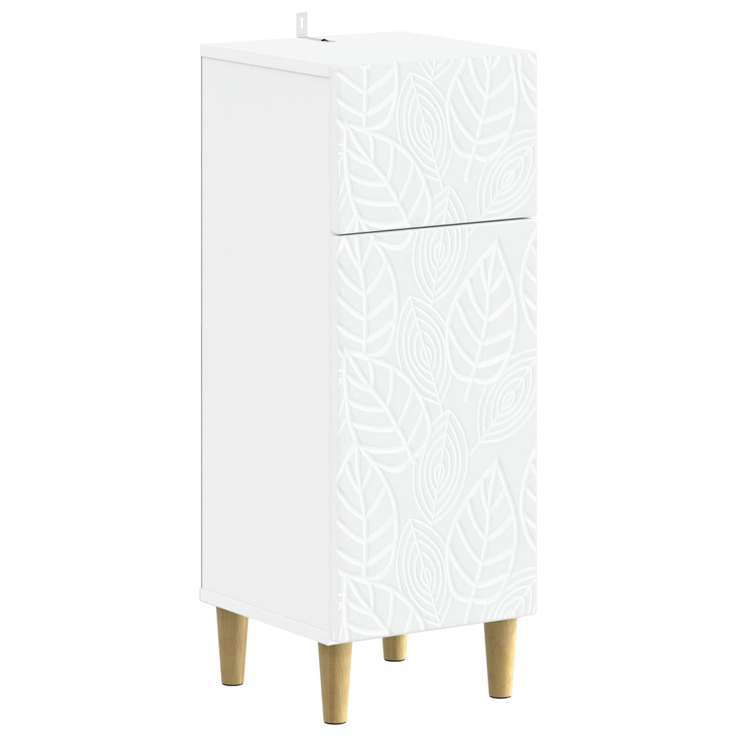 Bathroom Cabinet White Engineered Wood 30x31x190cm