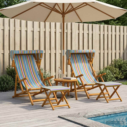 Eucalyptus Wood Deck Chairs Set of 4 | HomeAndLiving