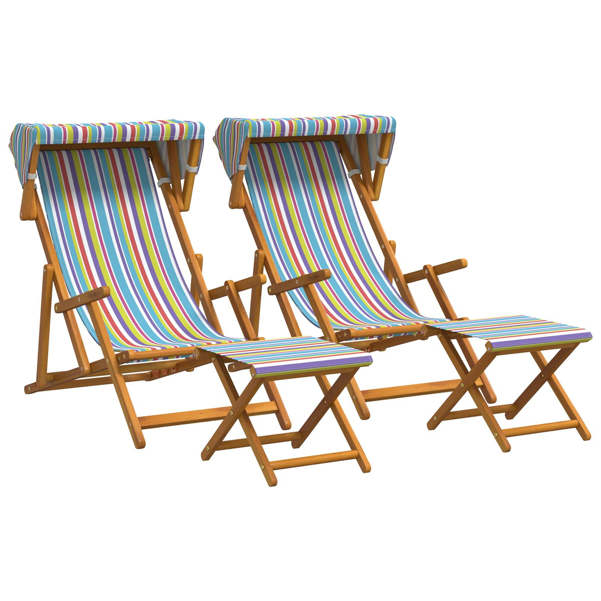 Eucalyptus Wood Deck Chairs Set of 4 | HomeAndLiving - 2