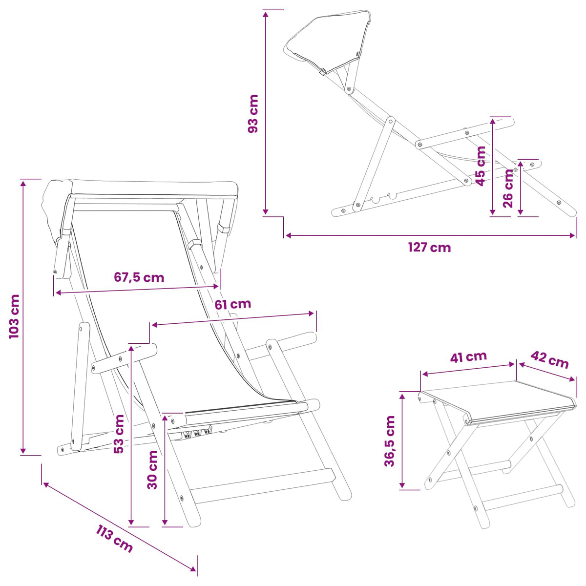 Eucalyptus Wood Deck Chairs Set of 4 | HomeAndLiving - 10