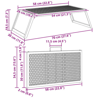 Foldable Camping Grill Alloy Steel Portable | HomeAndLiving