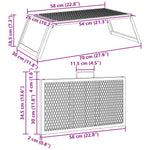 Foldable Camping Grill Alloy Steel Portable | HomeAndLiving