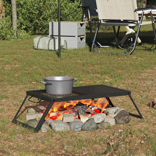 Foldable Camping Grill Portable Steel BBQ | HomeAndLiving