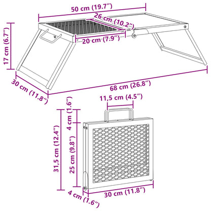 Foldable Camping Grill Portable Steel BBQ | HomeAndLiving