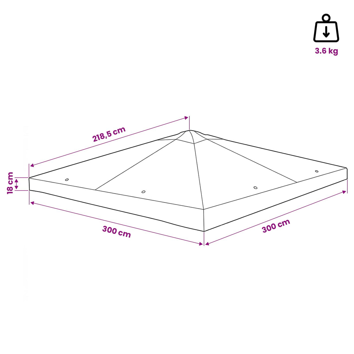 Gazebo Cover 3x3m Taupe Polyester Steel | HomeAndLiving - 6