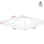 Gazebo Cover 3x3m Taupe Polyester Steel | HomeAndLiving