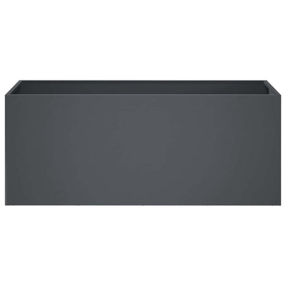Garden Planter Anthracite Steel 100x40x40cm