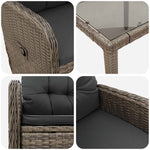 Outdoor Dining Set 3 Piece Grey | HomeAndLiving