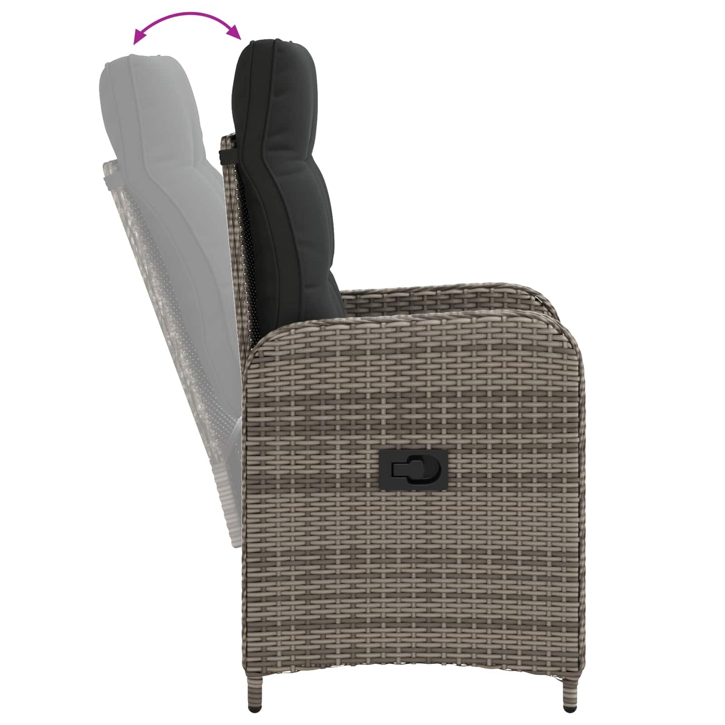 Outdoor Dining Set 3 Piece Grey | HomeAndLiving