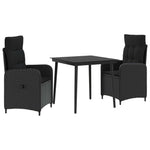 PE Rattan Sofa Table Set 3 Piece Black | HomeAndLiving