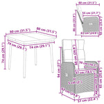 PE Rattan Sofa Table Set 3 Piece Black | HomeAndLiving