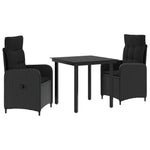 PE Rattan Sofa Table Set 3 Piece Black | HomeAndLiving