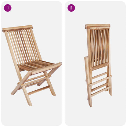 Teak Garden Furniture Natural Wood Set 120x70x75.5cm