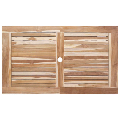 Teak Garden Furniture Natural Wood Set 120x70x75.5cm